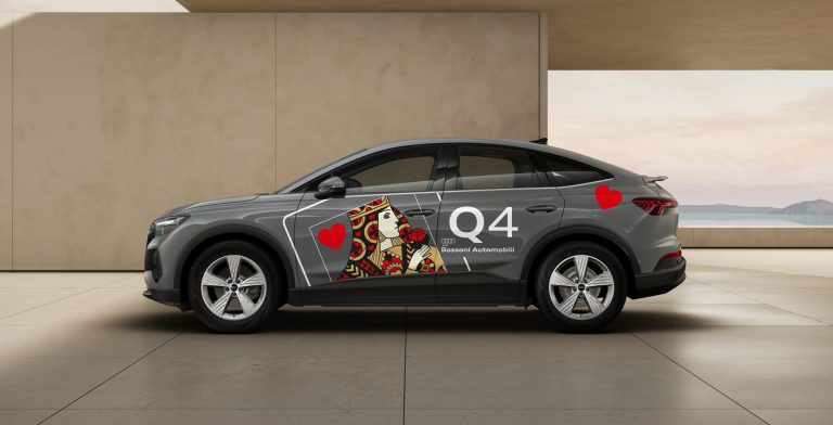Car Wrapping Audi Q4 Sportback e-tron per i Mondi di carta festival