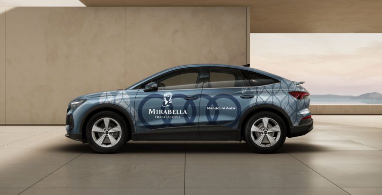 Car Wrapping Audi Q4 Sportback e-tron per Mirabella Franciacorta